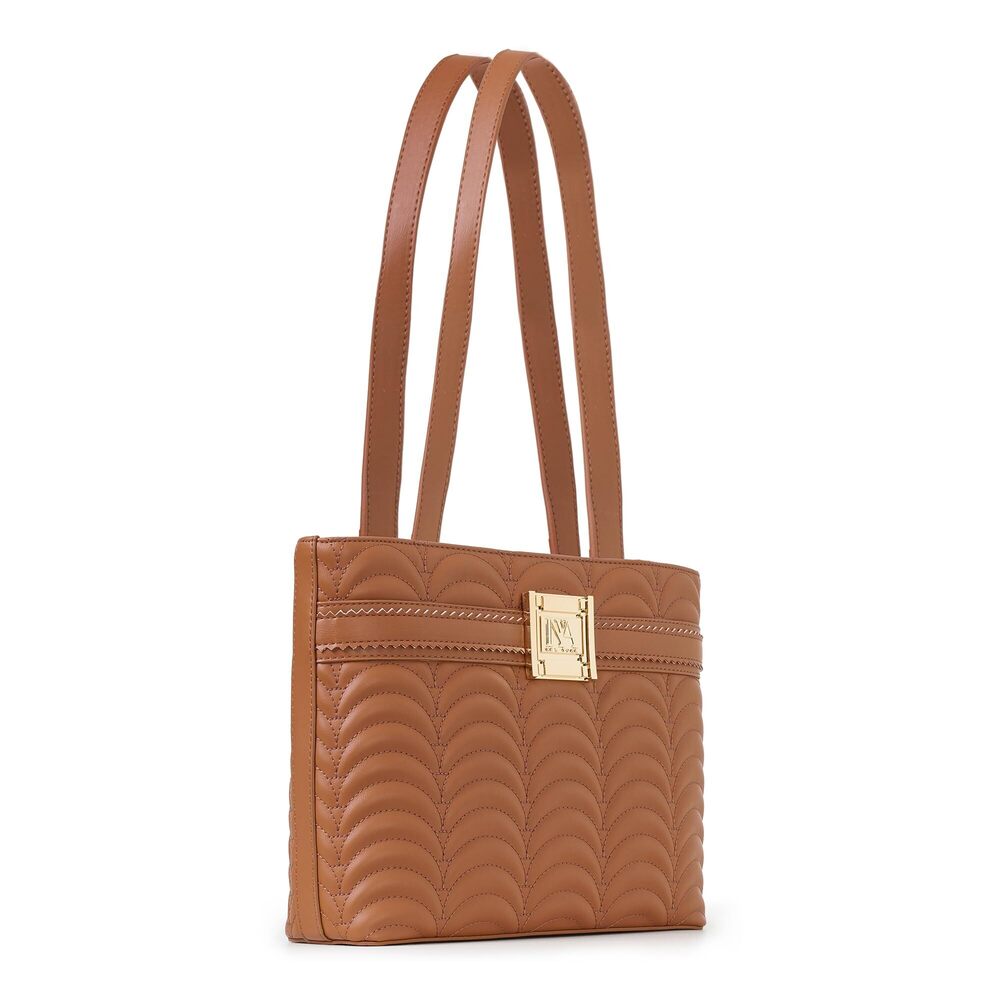 4036 PENN Tan Faux Leather Shoulder Bag